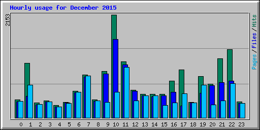 Hourly usage for December 2015