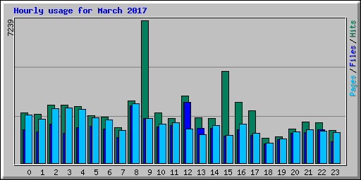 Hourly usage for March 2017