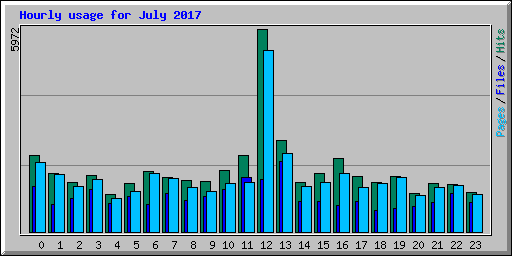 Hourly usage for July 2017