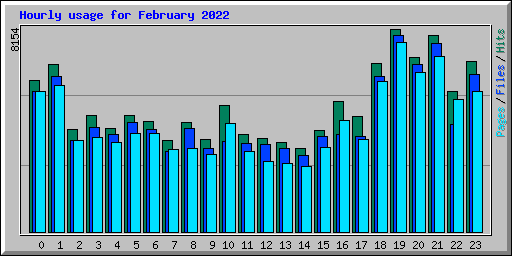 Hourly usage for February 2022