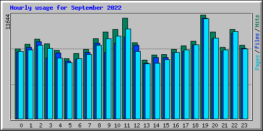 Hourly usage for September 2022