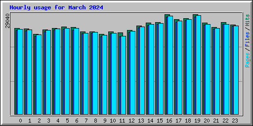 Hourly usage for March 2024