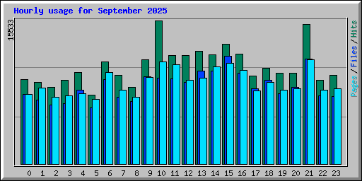 Hourly usage for September 2025