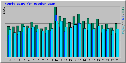 Hourly usage for October 2025