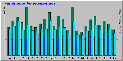 Hourly usage for February 2026